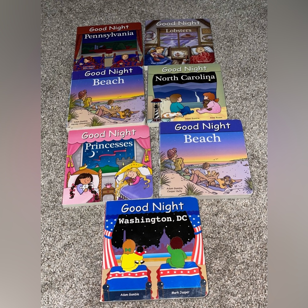 Good Night board books Princess Pennsylvania Washington North Carolina lot of 7